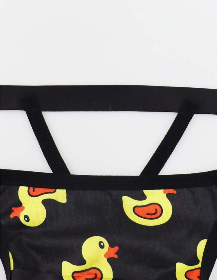 Men's Duck Print Hollow Out Men's Briefs